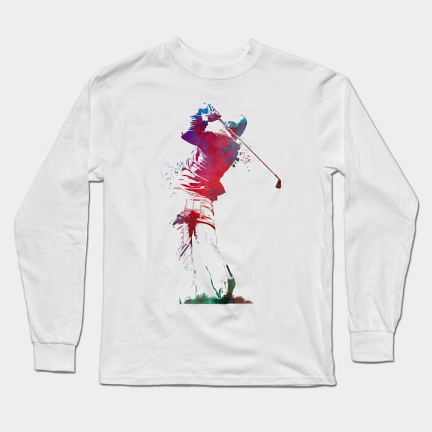 golf player sport art #golf #sport Long Sleeve T-Shirt by JBJart